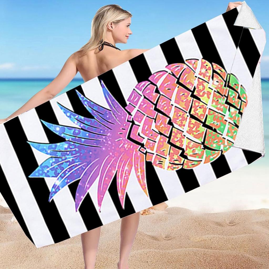 Pineapple arts Beach Towel for Family stuffs friends Gifts Quick-Dry Sand free For Bath Yoga Tourism Beach GYM Camping Swimming