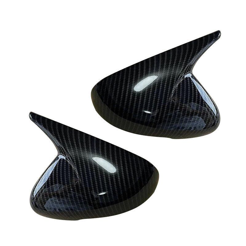 For Kia Stinger 2018- ABS Car Rearview Side Mirror Cover Cap Window Louver Shutter Cover Exterior Door Trim Adhesive Sticker