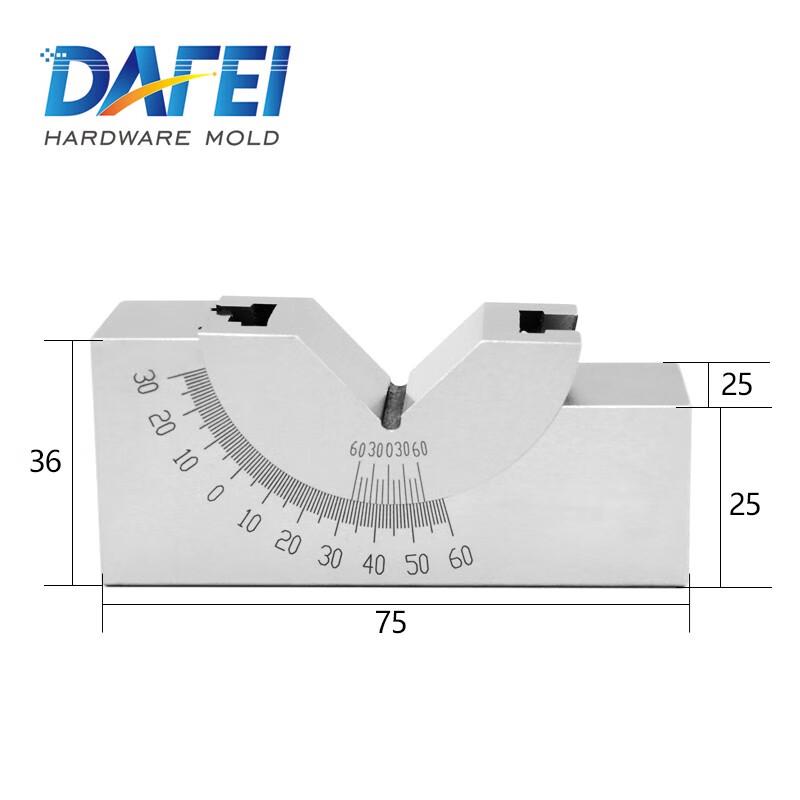 DAFEI Precision Adjustable Angle Gauge & V-Block