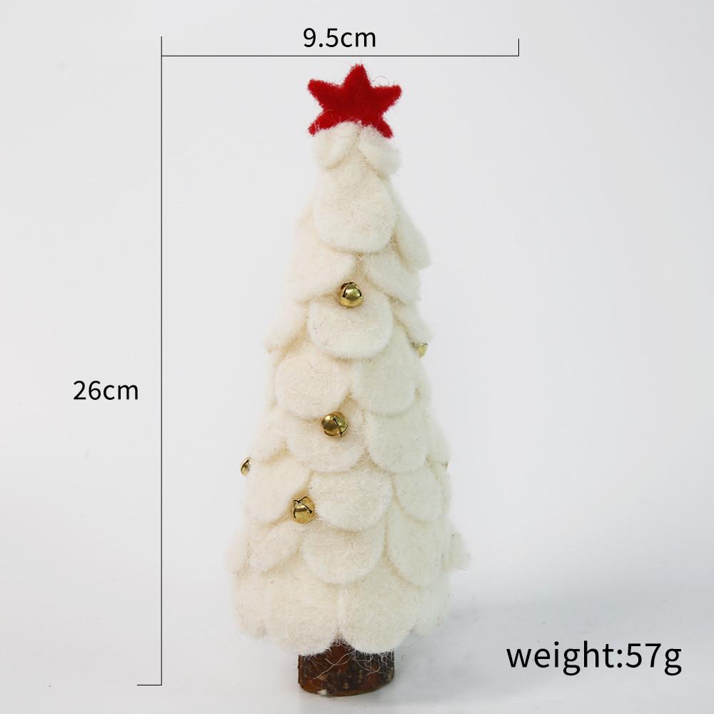 Cute Miniature Wool Felt Christmas Tree Ideal For Charming Holiday Window Decor