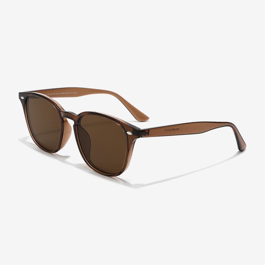 Seutailwokeu Horn-Rimmed Sunglasses Style Work Tr90-04 C3_Brown Clear Unisex Daily