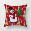 Christmas Cartoon Hand-Drawn Decorative Pillow Cover 45x45cm Living Room Car Holiday Home Decor