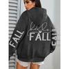 Fall Love Art Word Design Printed Women's Hoodie Hip Hop Clothes Autumn Loose All-match Women's Street Wear
