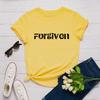 Forgiven Letter Print Women T Shirt Short Sleeve O Neck Loose Women Tshirt Ladies Tee Shirt Tops Clothes Camisetas Mujer