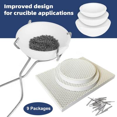 Kit de fundição de fusão de soldagem, tijolo de fogo isolante, pinça de cadinho, cadinho de alumina, cadinho de fusão de quartzo para fabricação de joias