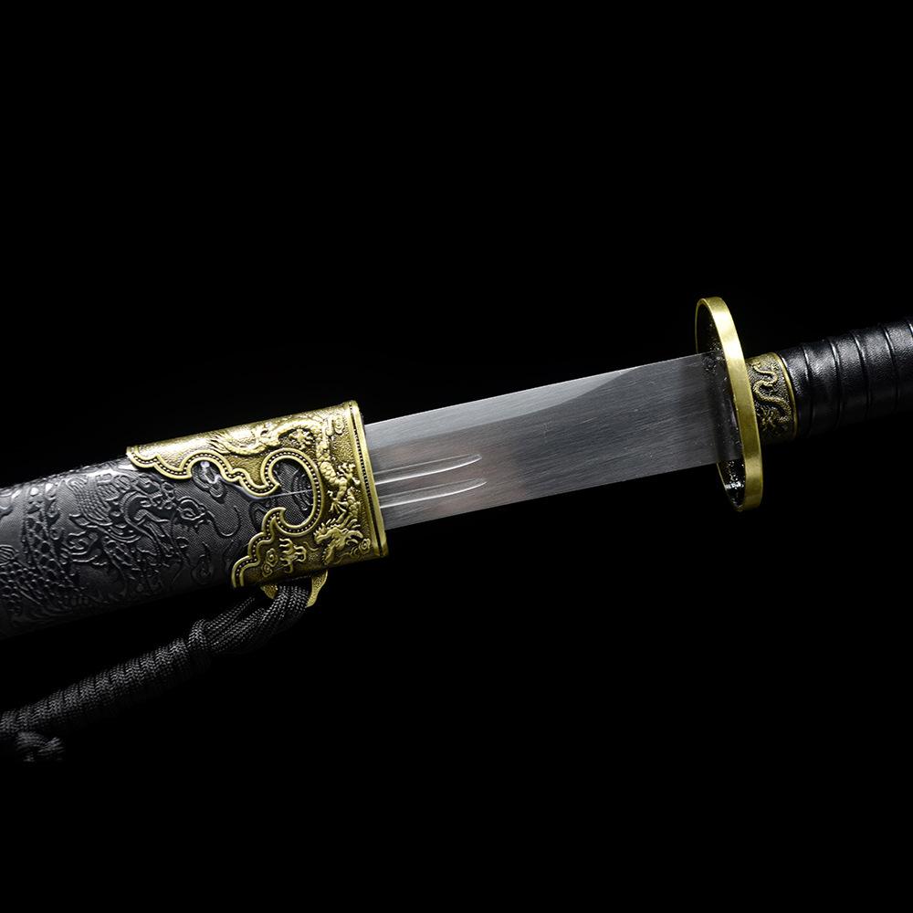 Manganese Steel Xiu Chun Dao Yan Ling Dao Longquan Town Treasure Sword Tang Heng Dao Sword Integrated Film Props Cold Weapon Unsharpened