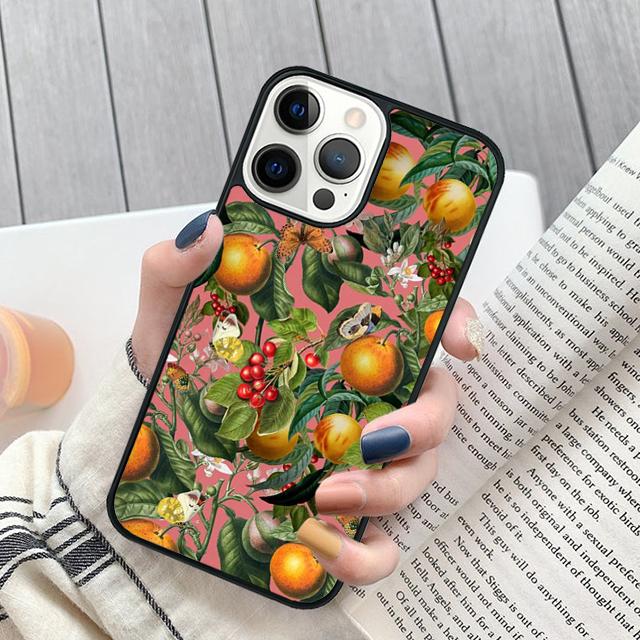 tropical pomegranate pattern Phone Case For iPhone 17 Air 15 16 16e 11 12 13 14 Pro Max Cover For iPhone 17 Air Max Plus Fundas