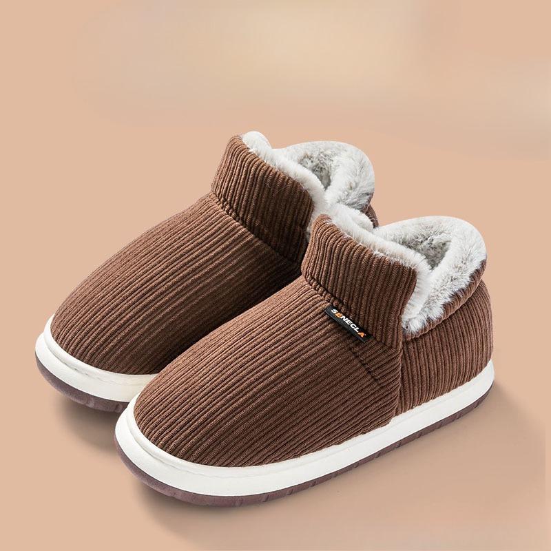 Anti-slip Soft-soled Cotton Shoes with Added Fleece and Thickened Warmth, Thick-soled Home Cotton Slippers