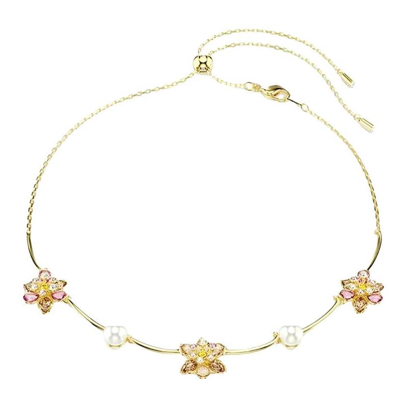 Swarovski Idyllia Series Crystal Necklace Women s Gradient Color/Gold Plating 5732388