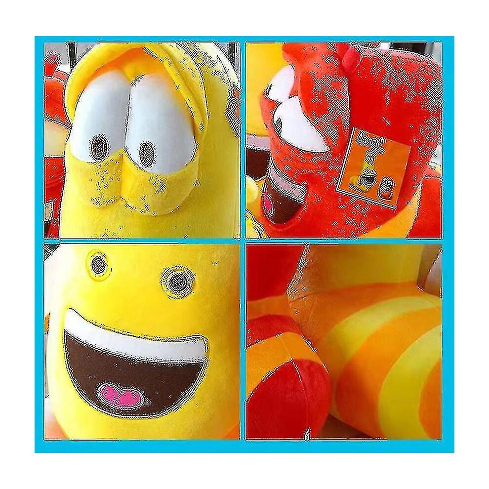 3 Pcs Larva Plush Toys Yellow Insect Red Insect Cartoon Larva Toys Stuffed Doll 9 Inches