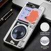 Vintage Camera Pattern Case For Samsung Z Flip 8 7 6 5 Hybrid 3in1 Leather Skin Plating Frame Hard Folding Phone Cover For Galaxy Z Flip8 Flip7 Flip6