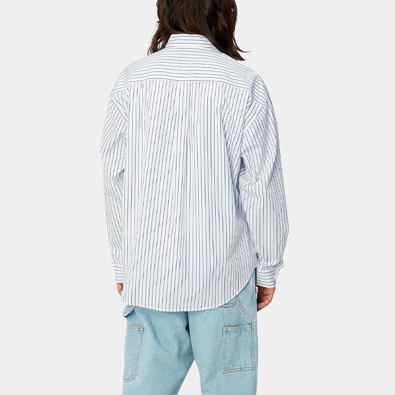 Carhartt WIP Preppy Style Collection L/S Linus Shirt Men's Blue I033029-21Z-XX