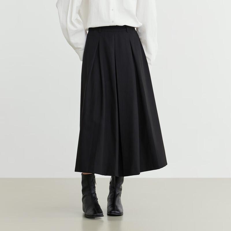 Elva' Island Women's Thickened A-Line Midi Skirt
