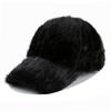 Winter Faux Mink Fur Thick Duckbill Cap for Women