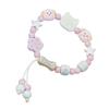 Distinctive Ceramic Dog Bracelet Handwoven String Bracelet Fashion Wrist Jewelry for Cartoon Style and Gift Giving