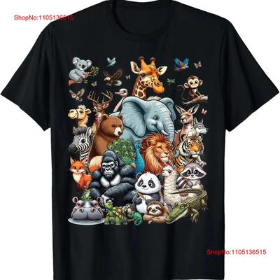 Zoo Animals Wildlife Safari Jungle Birthday Party T Shirt  Vintage Washed Streetwear Breathable Fashion Graphic Unisex