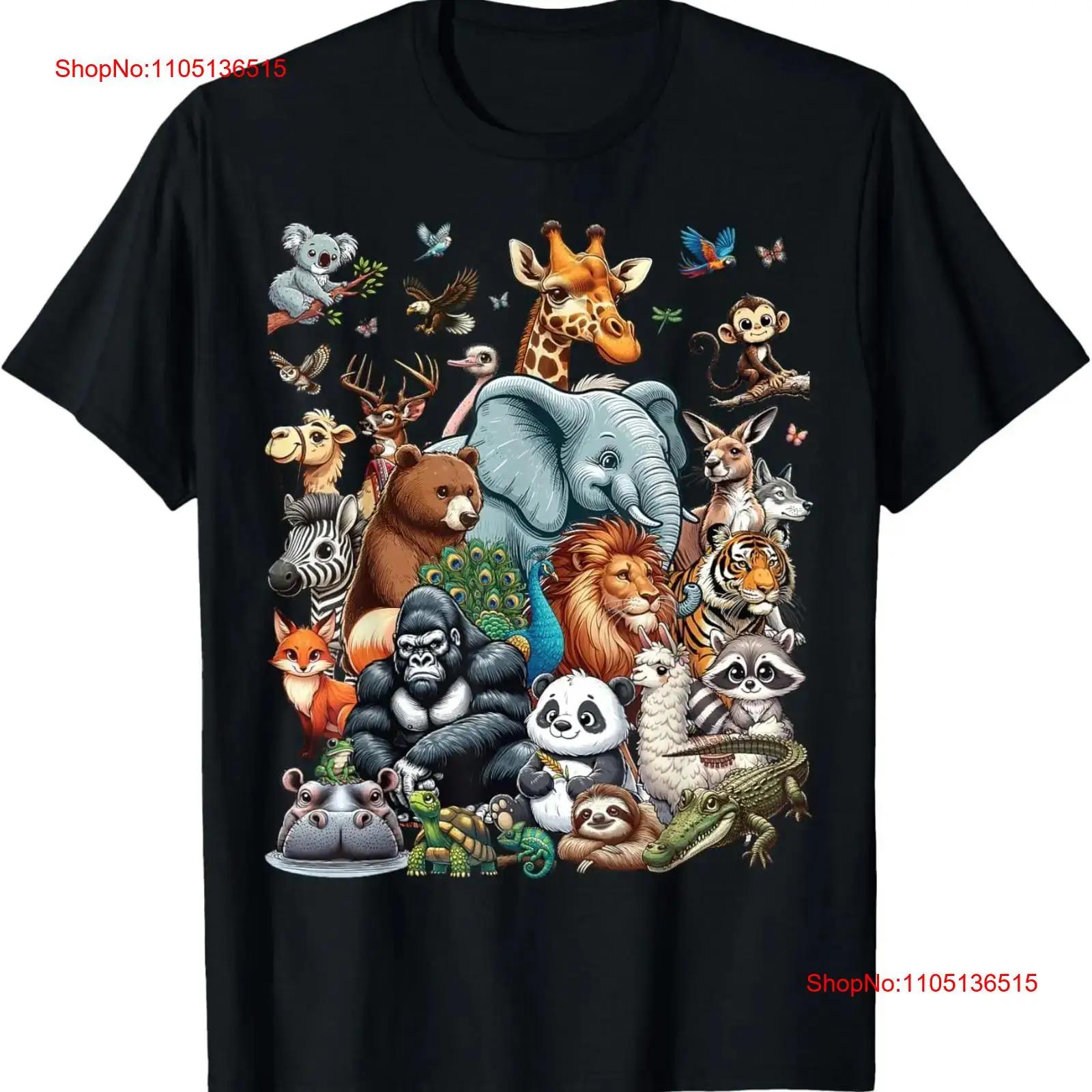 Zoo Animals Wildlife Safari Jungle Birthday Party T Shirt  vintage Washed streetwear Breathable fashion graphic Unisex S разноцветный