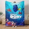 1 buc, Pătură moale și confortabilă Finding Dory, Produs oficial Disney Pixar pentru fani, Cadou perfect pentru orice ocazie, Ideală pentru pat, canapea