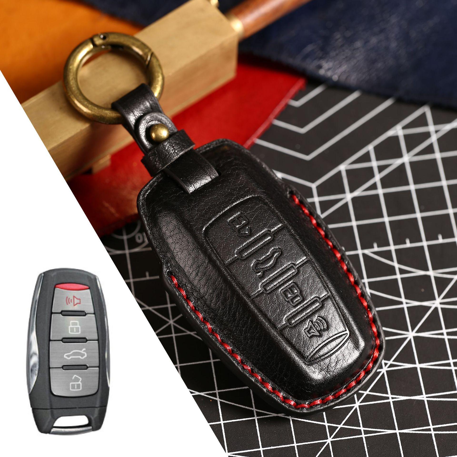 

The key cover is suitable for Harvard Big Dog Great Wall Cannon Mocha H6 new H9 car key bag leather.