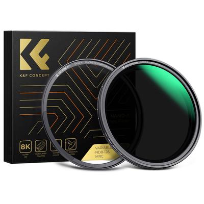 Koncepcja 52mm Magnetyczny Zmienny Filtr ND Bez nierówności Japońskie szkło optyczne AGC HD super rozdzielczość Niska odbijalność nano powłoka Plamy z wody zadrapania