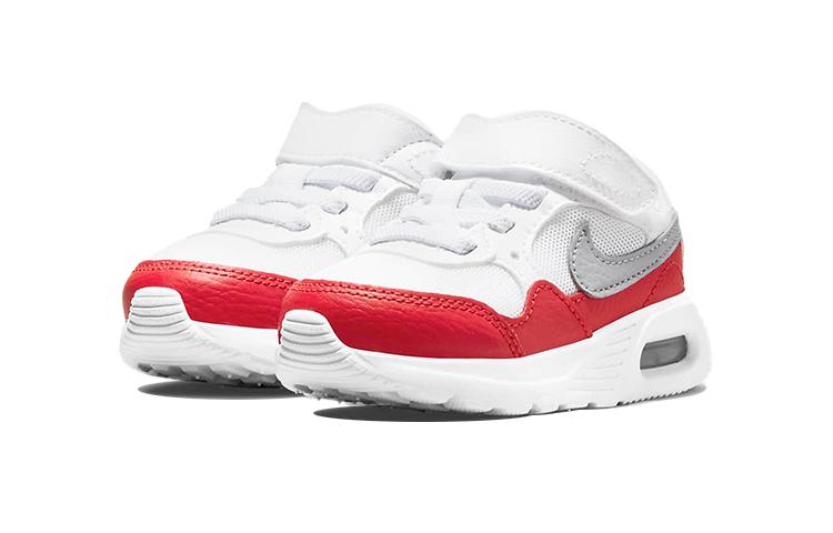 Nike Air Max SC Comfortable Cushioning Abrasion Resistant Cushioning, Wear Resistant Low top Running Shoes White Red CZ5361-108