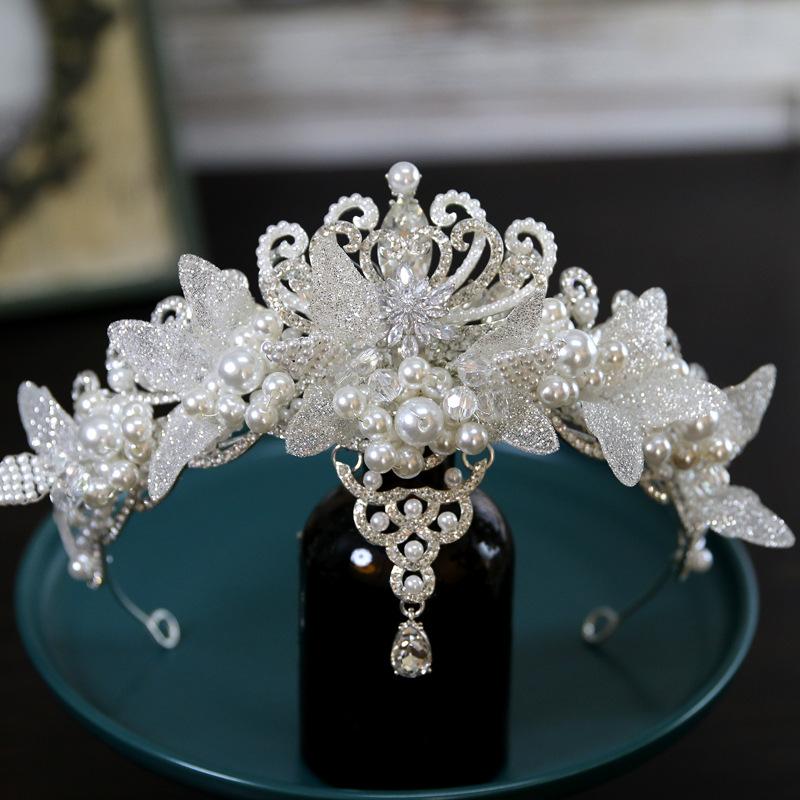 New Korean Style Super Fairy Bride Wedding Crown Tiara Crystal Crown Tiara Hair Accessories Main Wedding Accessories