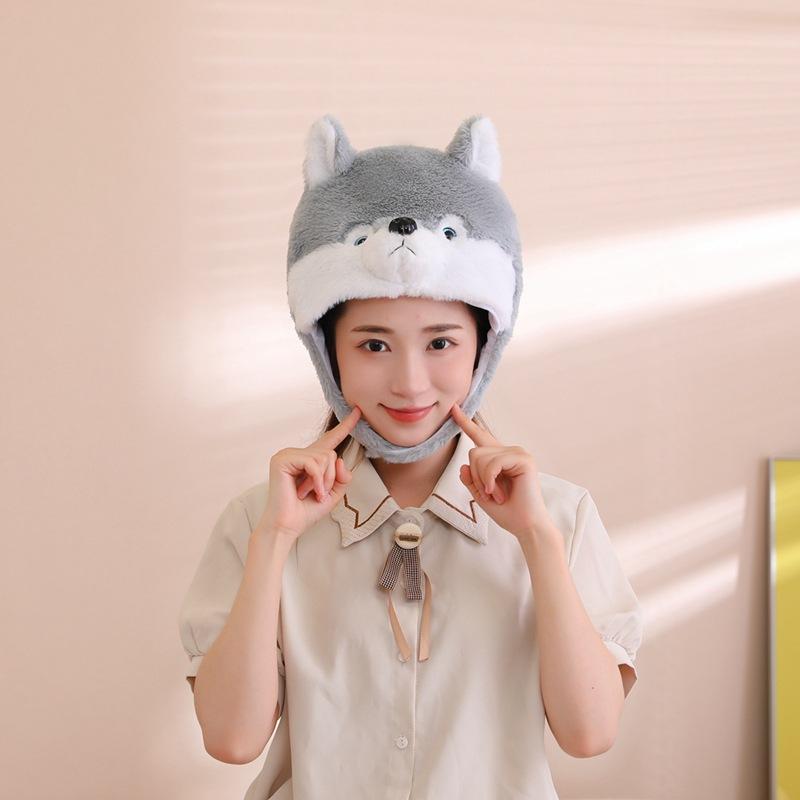 

Хэллоуин короткая шапка-капюшон хаски, фотореквизит, фотореквизит, мультяшный головной убор, реквизит для выступлений 31*30CM0.1kg