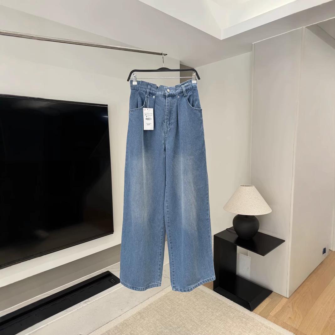 

TAOP&ZA Женские джинсы с высокой посадкой и широкими штанинами - Летняя мода 6045050 Extra Small синий