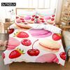 Bettdecke Niedliche Dessert-Königin Bettwäsche-Set Kinderzimmer Bett-Set Bettdecken-Set King-Size Bettwäsche-Sets