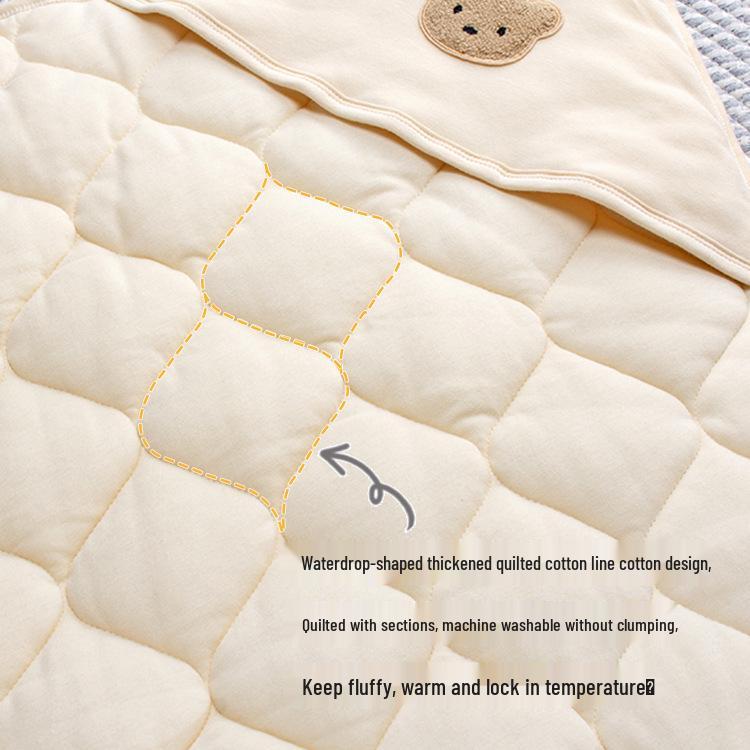 Pure Cotton Thickened Newborn Swaddle Blanket for Autumn/Winter - A-Class Mother-Baby Grade
