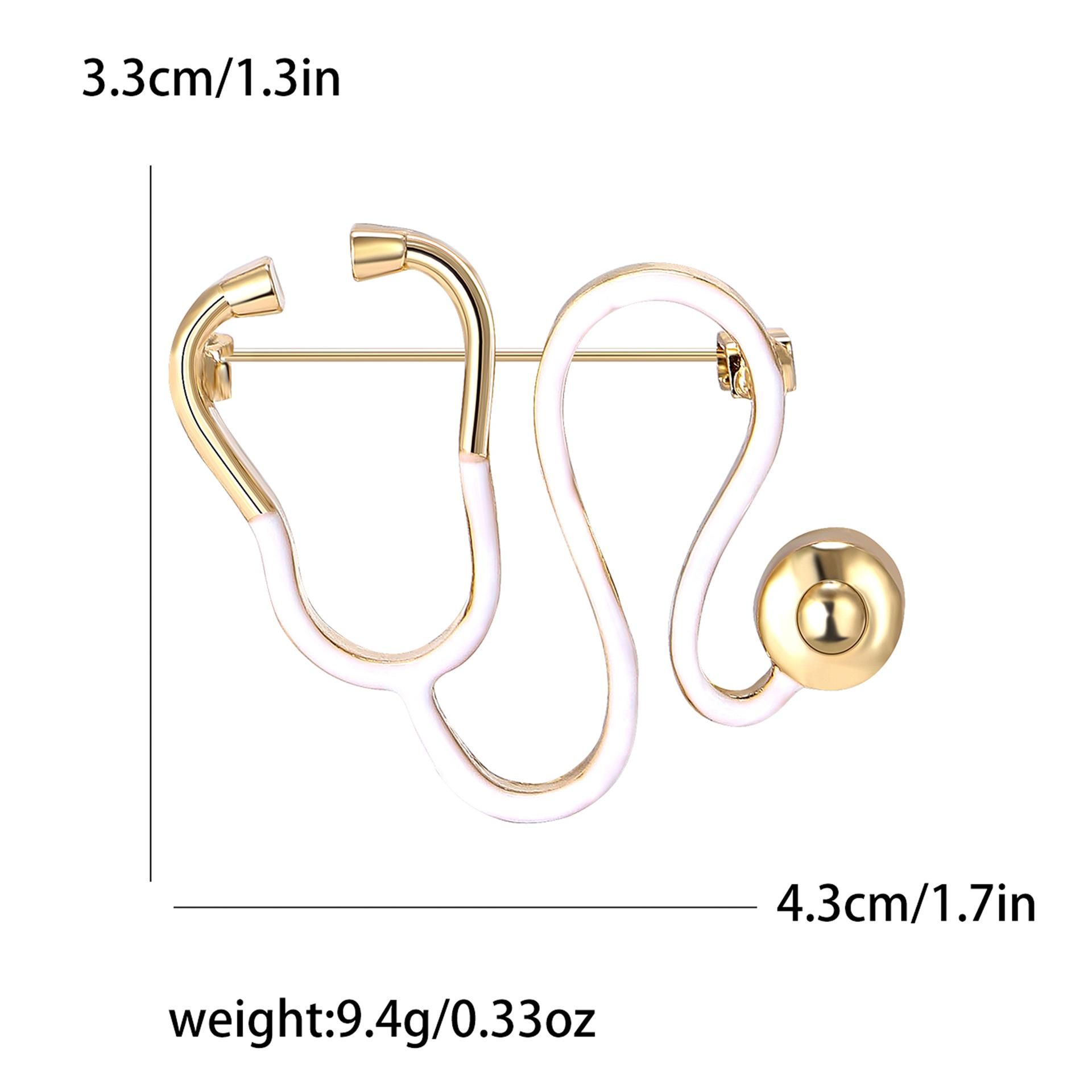 

Персонализированная креативная брошь-стетоскоп из эмали и сплава, универсальная брошь для мужской и женской одежды, ювелирное украшение на корсаж