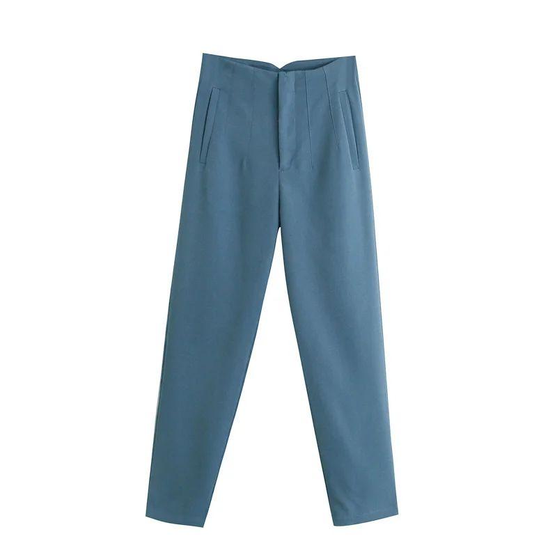 Cigarette Pipe Commute Leisure Candy Color Slim Looking Ankle-Length Pants
