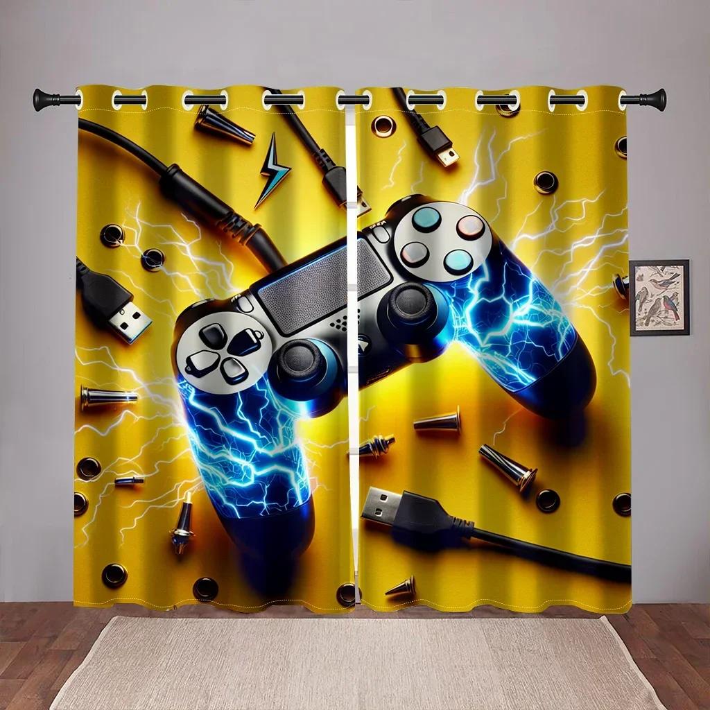 3D lightning Cool Gamer Controller Switch Cheap Window Curtain Blinds For Living Room Kids Bedroom Bathroom Kicthen Door Home De