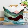 Simple Mountain Print Decorative Pillowcase Bedroom Living Room Square Cushion Pillowcase