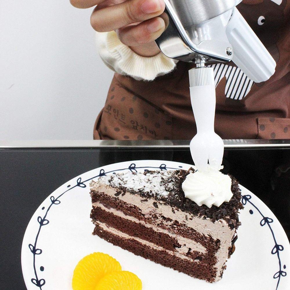 1000ml Fassungsvermögen Sahnespender Aluminium Dessertbereiter Hausgemachtes Gourmet-Dessert