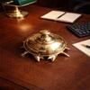 Brass Crab Desk Bell, Hotel Service Bell, Collectible Figurine