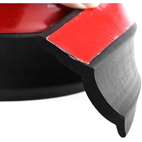 Lemonbest Universal 2.5M Car Front Bumper Lip Splitter Spoiler Rubber Skirt Protector Body Trim 8.2Ft (Black Protector)