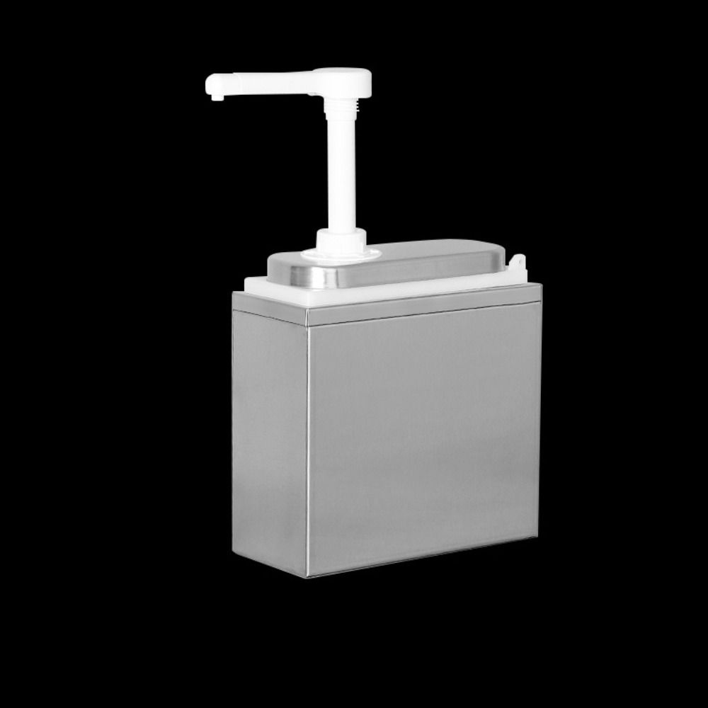 Stainless Steel Syrup Fructose Squeeze Bottle Hand Pressed Condiment Pump Dispenser Restaurant