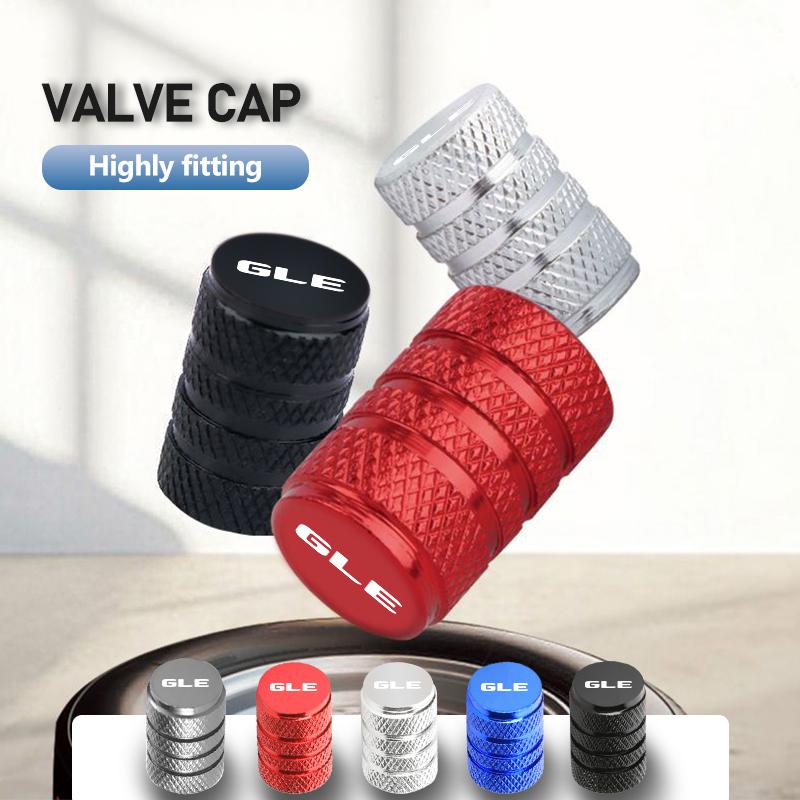 4Pcs Car Logo Decoration Wheel Tire Valve Caps Stem Cover Accessories For Benz AMG Exclusive CLS SLK W204 W205 W210 B-CLASS