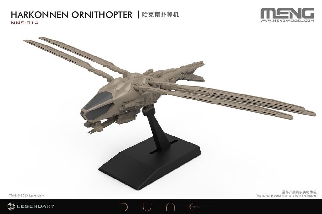 Mon Model Dune: Sand Planet Harkonnen Ornithopter Non-Scale Plastic Model Kit, Approx. 88mm In Length, MMMS014