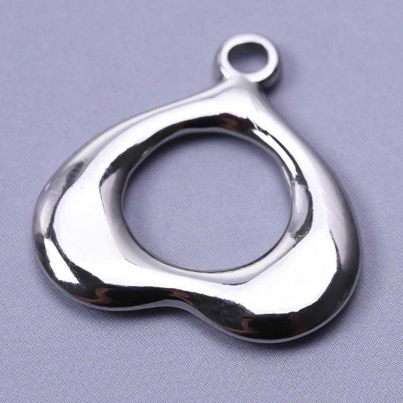 6pcs Titanium/Stainless Steel Heart Charms For Jewelry Making Supplies Fashion Diy Love Pendant Wings Flower Landscape Materials