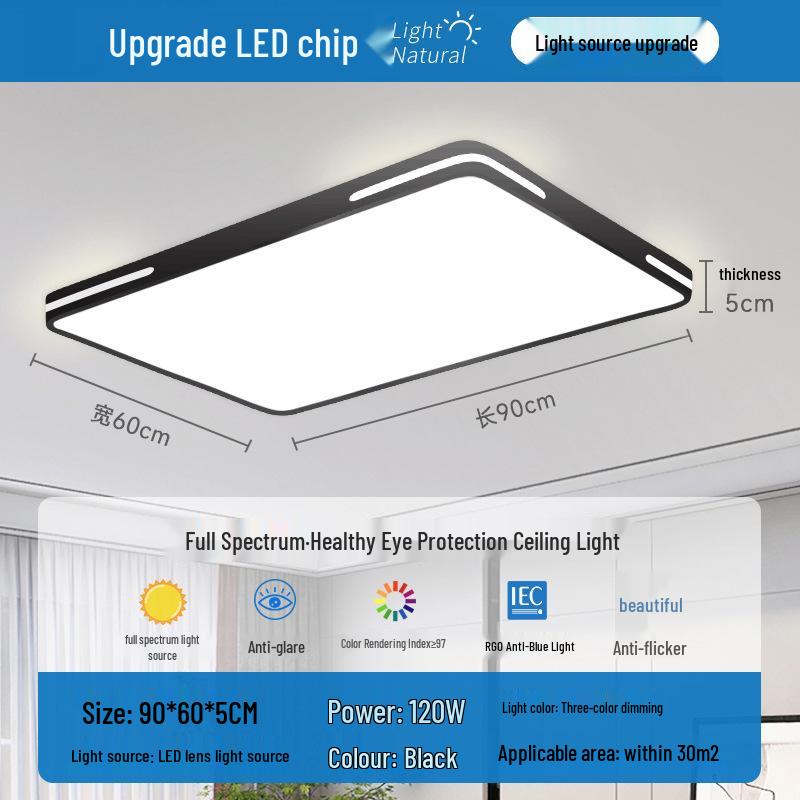 Modern 2025 LED Ceiling Light - Super Bright, Eye-Friendly for Bedroom, Study & Dining Areas