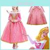 Bezauberndes Dornröschen-Prinzessin-Aurora-Kostüm für Mädchen mit langen Ärmeln und Spitzendetails
