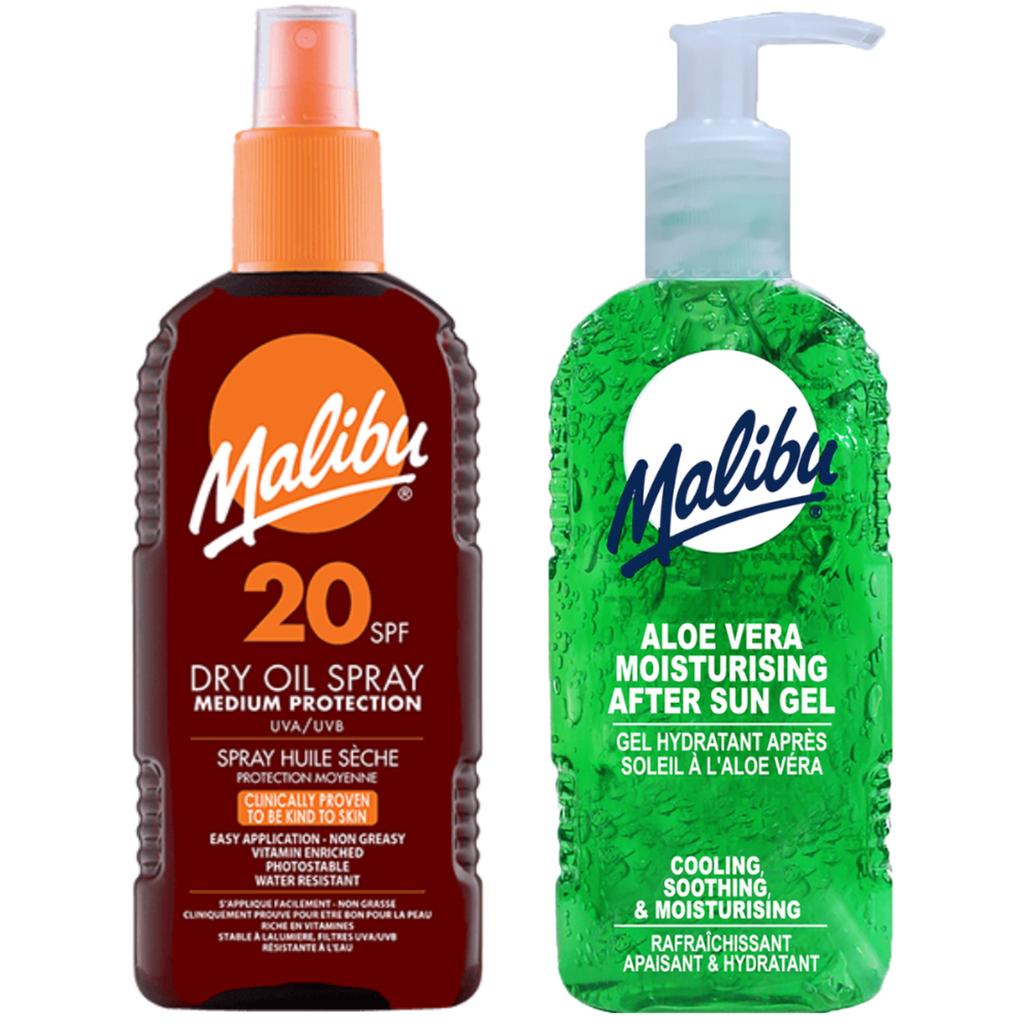 Malibu SPF20 Bronzing Oil 200ml + Aloe Gel After Tanning 200ml
