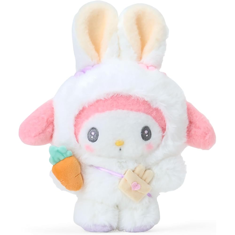Sanrio My Melody Plush Toy Soft Bunny with Fluffy Ears for Ages 3 and Up