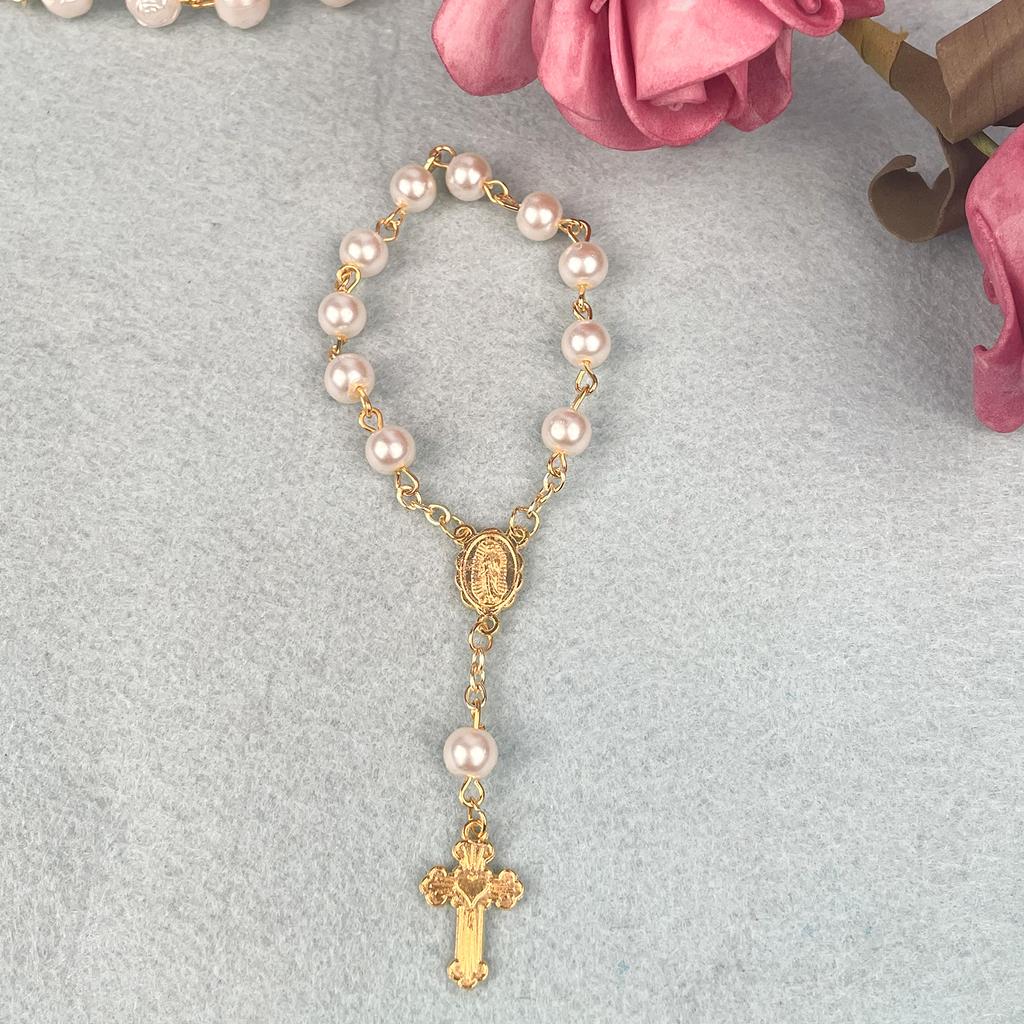 Acrylic Finger Rosaries Baptism Rosary Favor for Communion Baptism Wedding Party