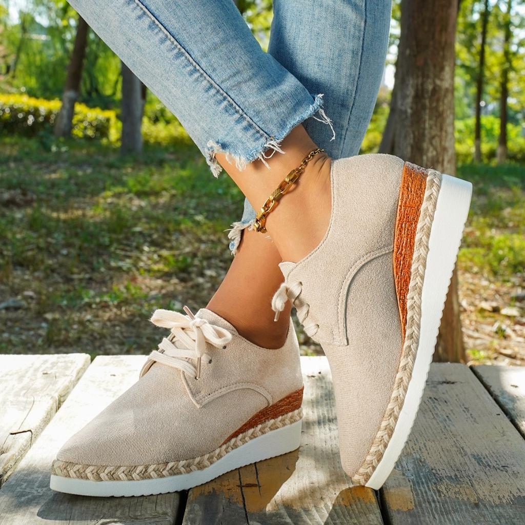 Fashion Women Casual Vulcanized Shoes Autumn New Style Thick Bottom Platform Lazy Loafers Buckle Single Shoes Women's Casual Footwear