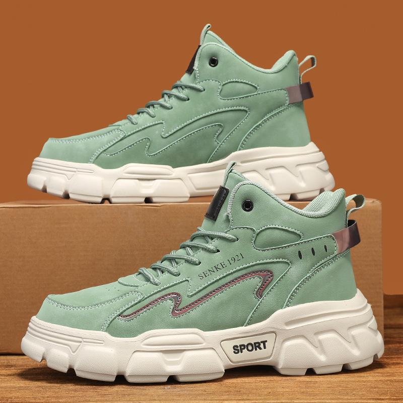 

Высокие ботинки Мартин мужские осень и зима новые универсальные мужские спортивные и повседневные туфли на платформе водонепроницаемые 44