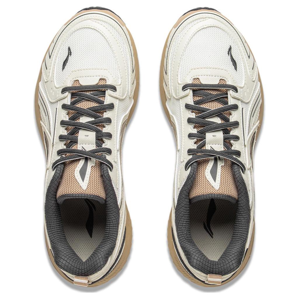 New LiNing Shake 1.5 Wear Resistant Slip Resistant Low Top Casual Running Shoes Women's Ecru ARXU014-1
