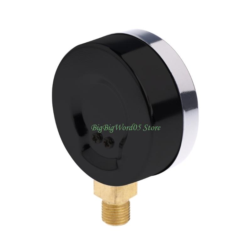 24TE Pressure Gauge with Metal for Shell 0-10 Bar Thermometer Temperature Tester Meter 0-120℃ Suitable for Industrial Durable